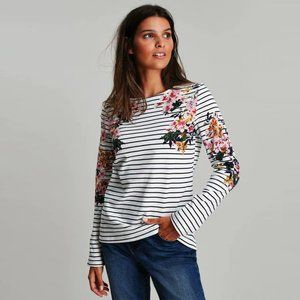 JOULES Harbour Floral/Striped Top - SMALL Size 6